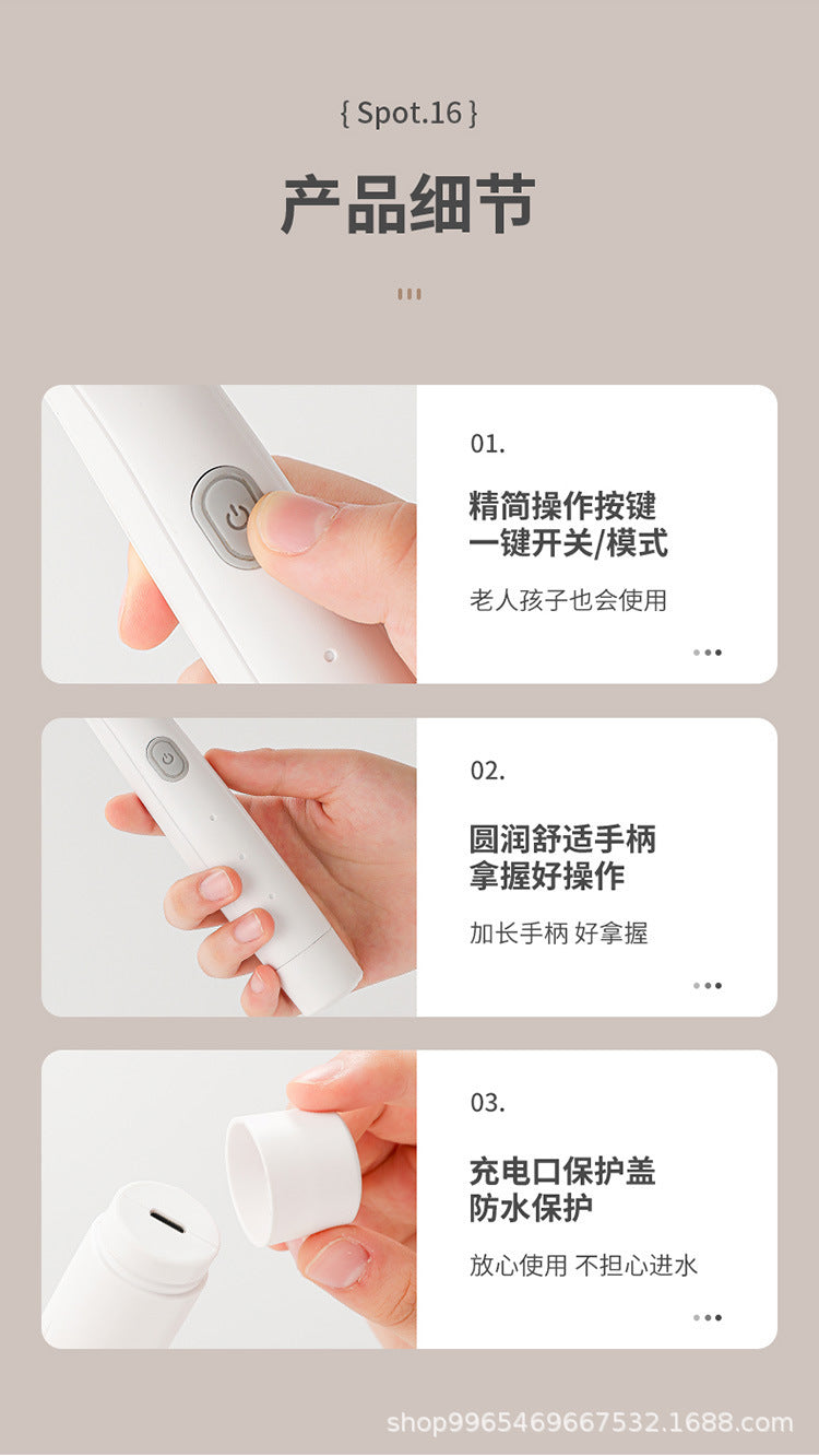 New Fully Automatic Electric Shoe Polisher Multifunctional Rechargeable Household Handheld Shoe Brush Black White