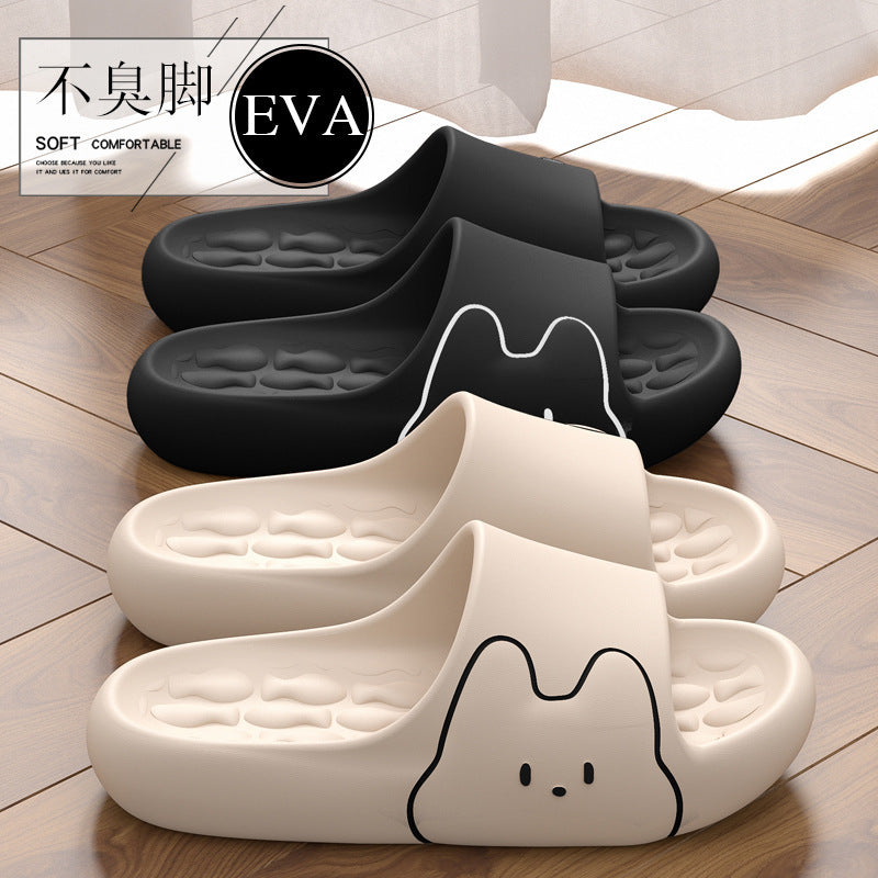 Cross-Border Online Sales Slippers for Men Summer 2025 New Indoor Home Non-Slip Silent Thick-Soled Cute Sandals for Women