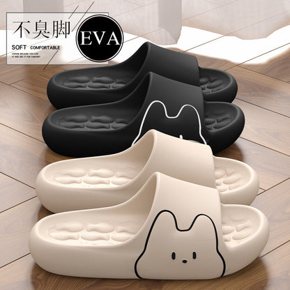 Cross-Border Online Sales Slippers for Men Summer 2025 New Indoor Home Non-Slip Silent Thick-Soled Cute Sandals for Women