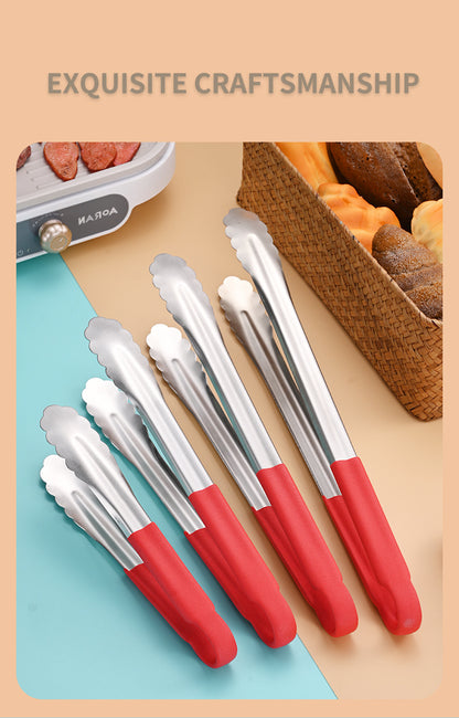 Thickened 304 Stainless Steel Barbecue Clip Hemp Glue Clip Anti-scalding Food Clip Food Clip Multi-purpose Labor-saving Practical Clip