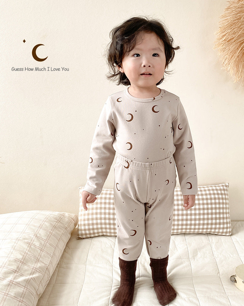 Children's Pajamas, Baby Autumn Clothes and Long Trousers, Kidsren's Home Clothes, Category a Pure Cotton Pajamas for Boys and Girls, Boys' Home Clothes