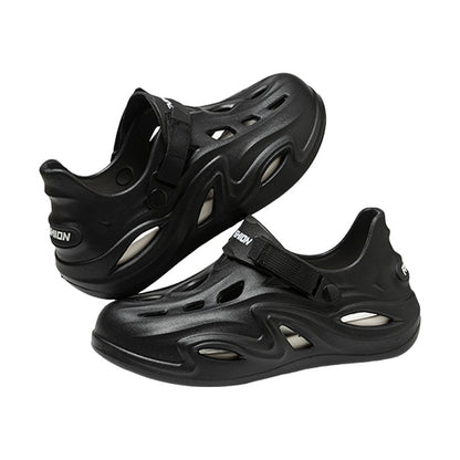 2025 Croc Shoes Men's Summer New Outerwear Non-Slip Soft Sole Baotou Men's Shoes Sports Coconut Sandals