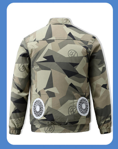 Summer Cooling Air-Conditioned Clothing for Men, Refrigeration Clothing with Fan, Welding Site Heatstroke Prevention Labor Protection Work Clothes