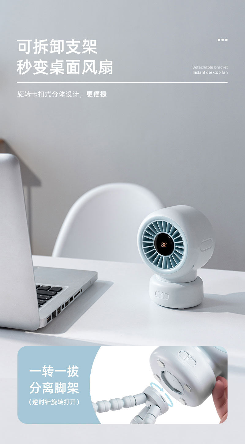Cross-border stroller octopus mini fan outdoor silent large air volume shaking head can be handheld USB charging