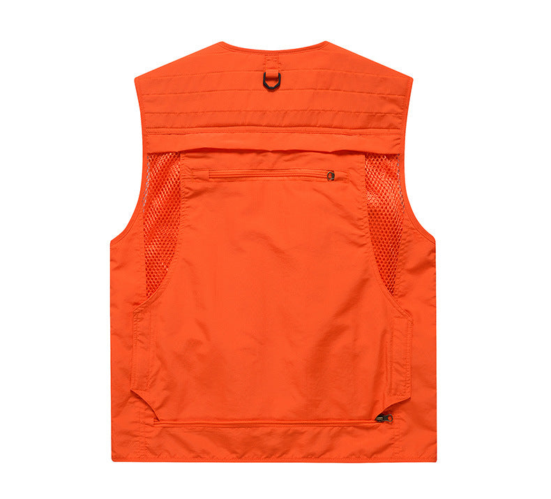 Four Seasons Photography Tooling Multi-Pocket Quick-Dry Vest Safety Waistcoat Logo Printing Men's and Women's Wear
