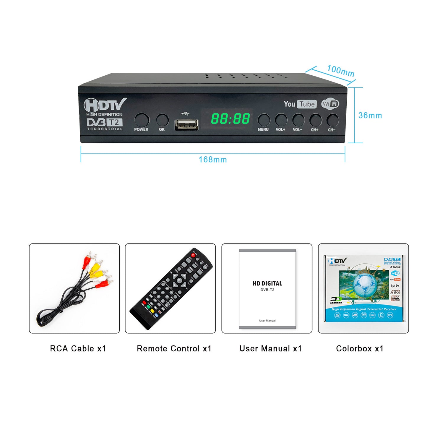 Cross-border Source Factory DVB-T2 Indonesia WiFi Digital TV Ground Wave Top Intelligence