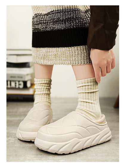 Waterproof Winter Men's Slippers 2025 New Winter Home Warm Thick-Soled Couple Casual Cotton Shoes for Women