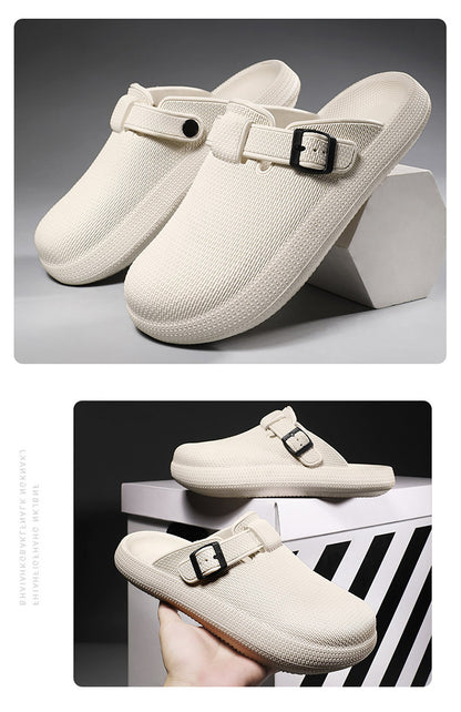 2025 Men's Closed-Toe Sandals Large Size Outdoor Non-Slip Thick-Soled Clogs Women's Half-Slip Couple's Same Style