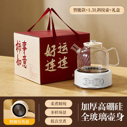 Health Pot Multi-functional Home Office Full Glass Flower Tea Pot Large Capacity Kettle Boiling Tea Pot Gift Box Gift
