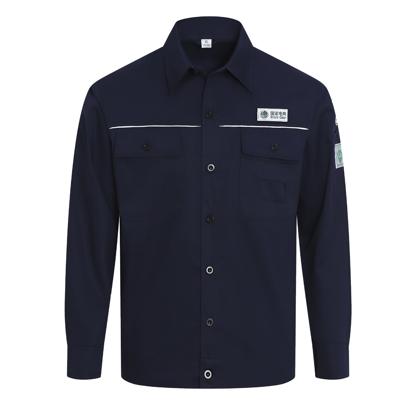 Pure cotton summer anti-static card pocket work clothes gas station filling station thin gas petrochemical long sleeve labor protection clothing