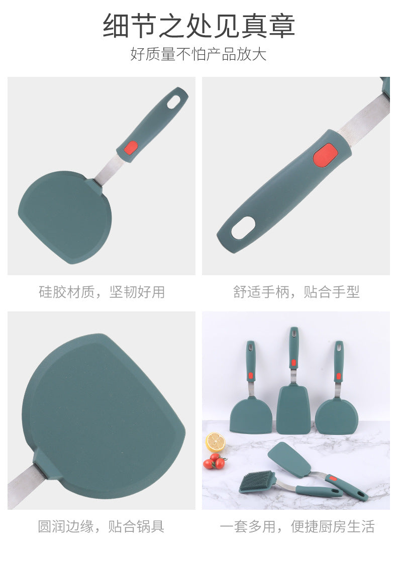 Silicone Kitchenware High Temperature Resistant Silicone Shovel Food Grade Household Teppanyaki Home Edition Teppanyaki Tools Complete Set