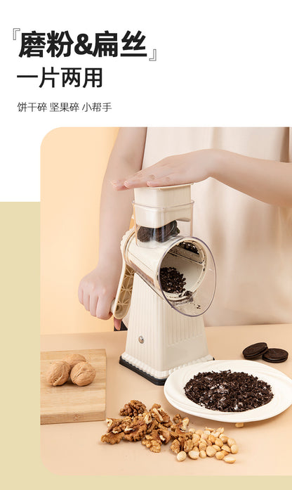 Multifunctional Vegetable Cutting Artifact Home Kitchen Hand-Cranked Drum Potato Grating Machine Convenient Slicing and Grating Meat Cutter