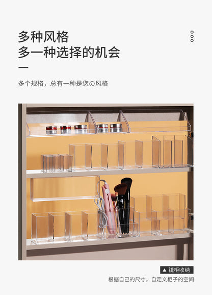 Pen Holder Desktop Stationery Storage Box Transparent Acrylic Multifunctional Student Pen Holder Office Note Pad Organizer Box