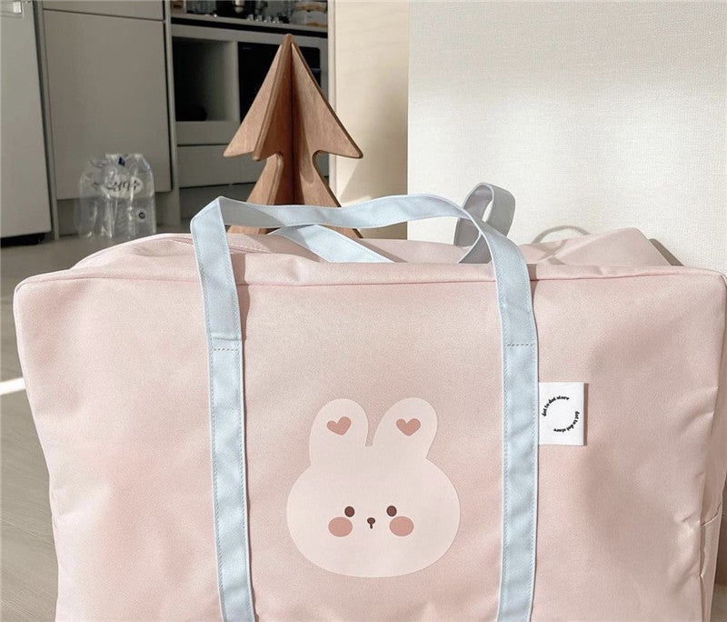 Ins Animal Head Kindergarten Bedding Storage Bag Organizer Bag Large Capacity Packing Bag Portable Travel Storage