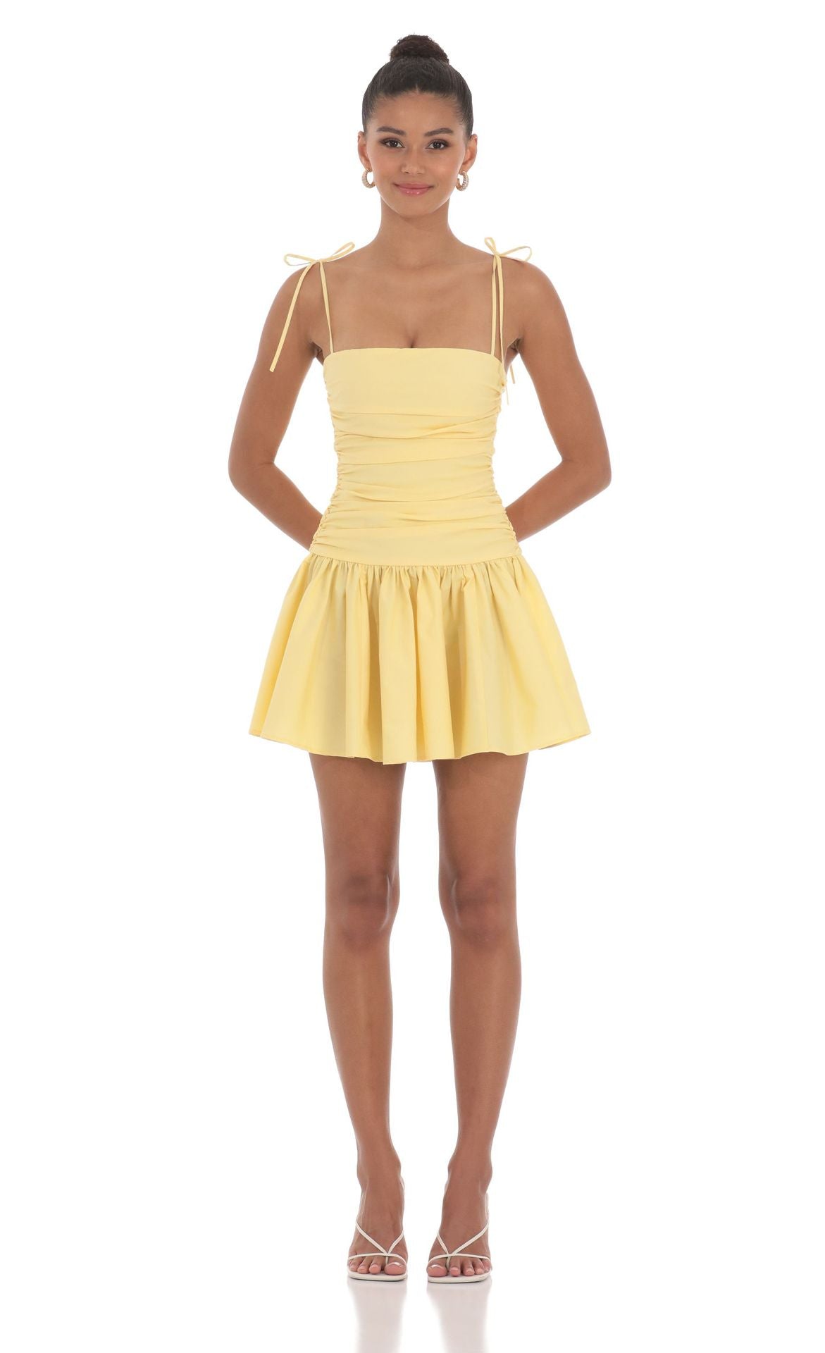 Amazon Hot Sling Women's dress 2024 European and American Summer Lace Pleated Short Dress Spice Girl