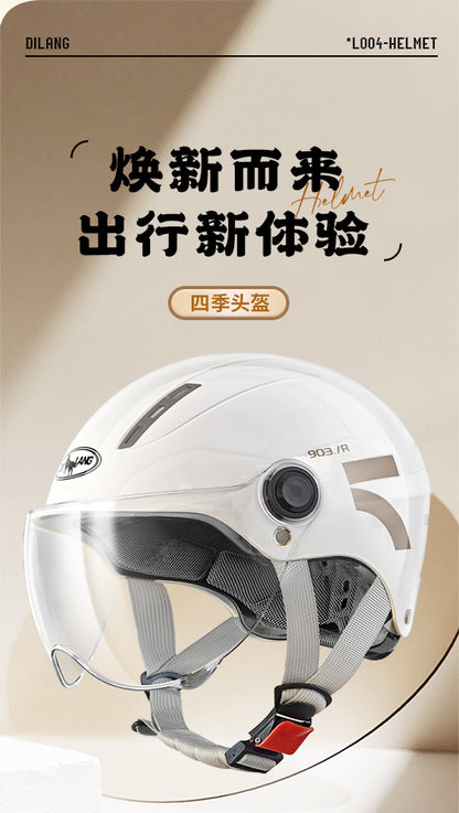 New national standard 3C certification electric car helmet motorcycle men and women summer sunscreen four seasons universal safety helmet