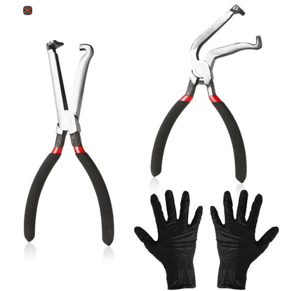 Red and black elbow 60 degree power-off pliers bolt pliers multi-purpose pliers car oil pipe separation harness pliers cross-border pliers