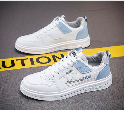 Men's Shoes Korean Style Trendy All-match Trendy Shoes Sports Winter 2023 New White Shoes Skate Shoes Waterproof Casual Leather Shoes