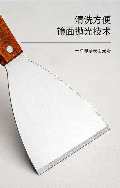 Triangle Stainless Steel Teppanyaki Grilling Shovel Multi-use Steak Hand-held Pancake Shovel Restaurant Teppanyaki Cuisine Gadget