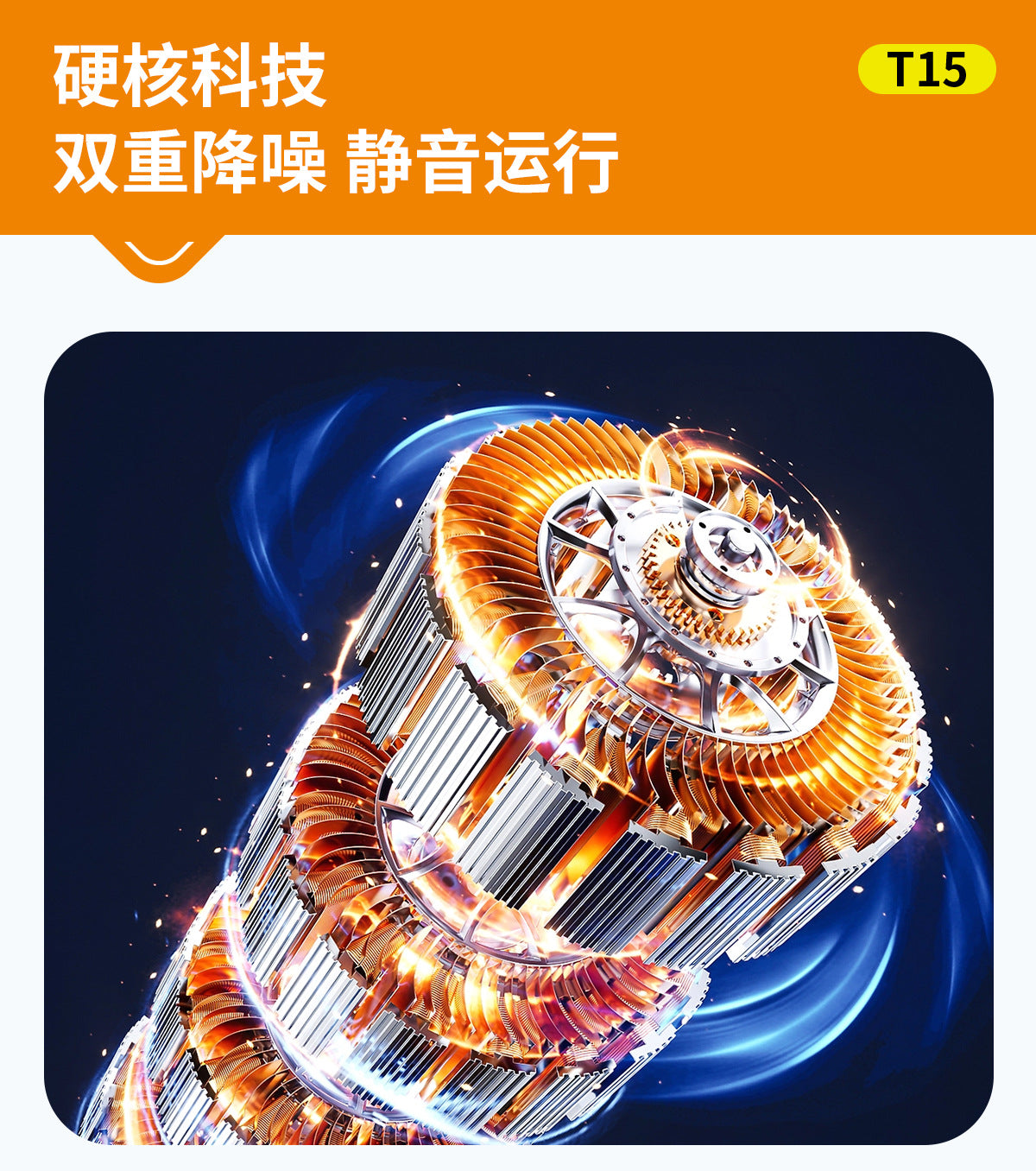 Cross-Border New T15 High-Speed 100-Speed Foldableing Handheld Fan USB Charging Hanging Neck Portable Violent Turbine Fan