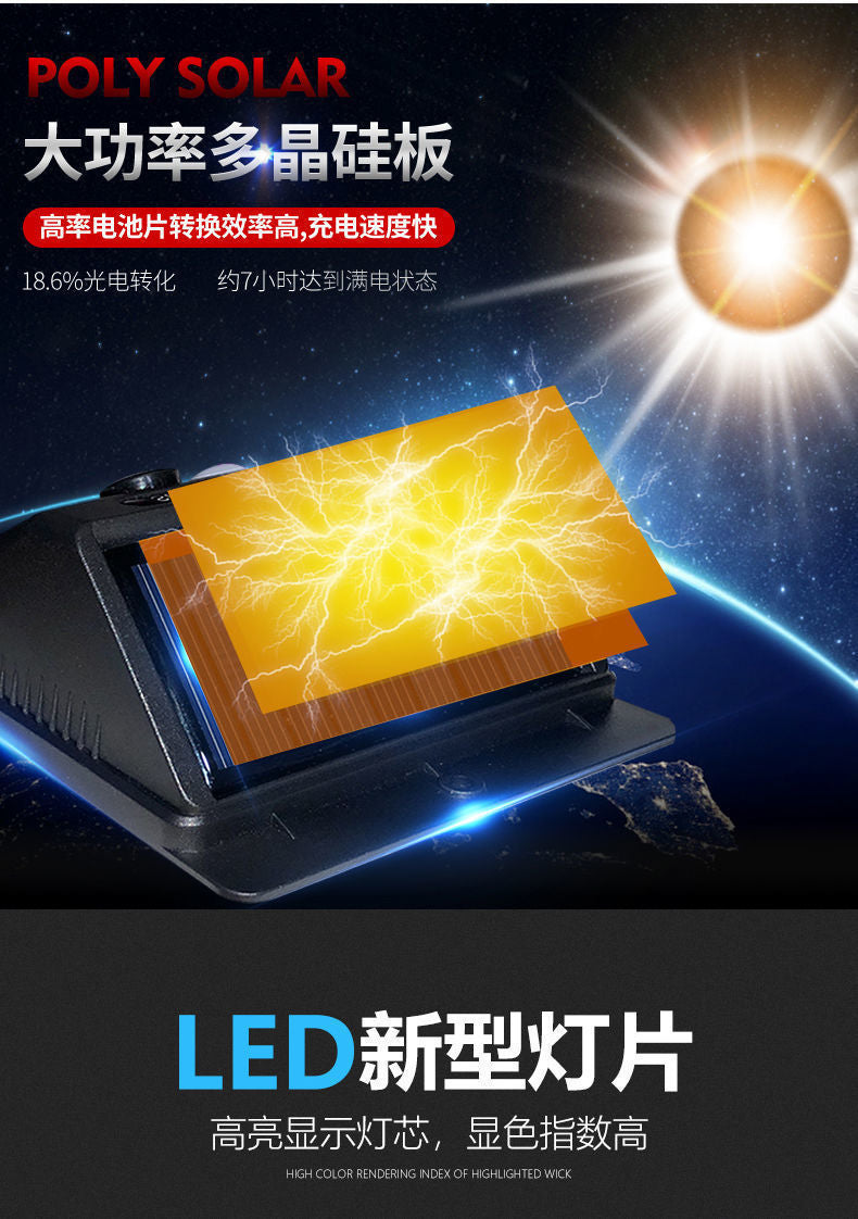 Solar Lamp Outdoor Lighting Garden Lamp Human Body Sensor Super Bright Waterproof Wall Lamp New Rural Home Outdoor Street Lamp