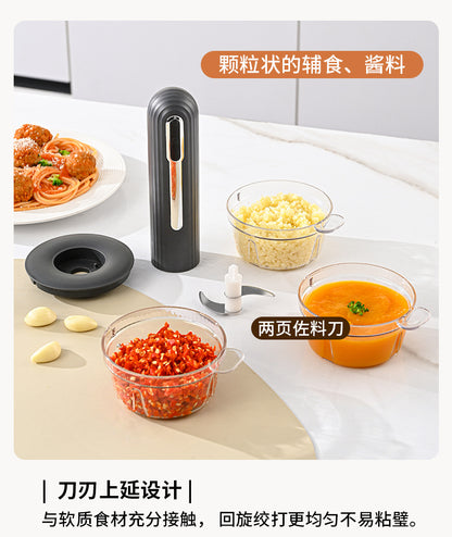 Wireless Electric Food Processor for Home Use, Small Garlic Masher, Vegetable Mincer, Garlic Paste Blender, Baby Food Processor, Garlic Paste Tool