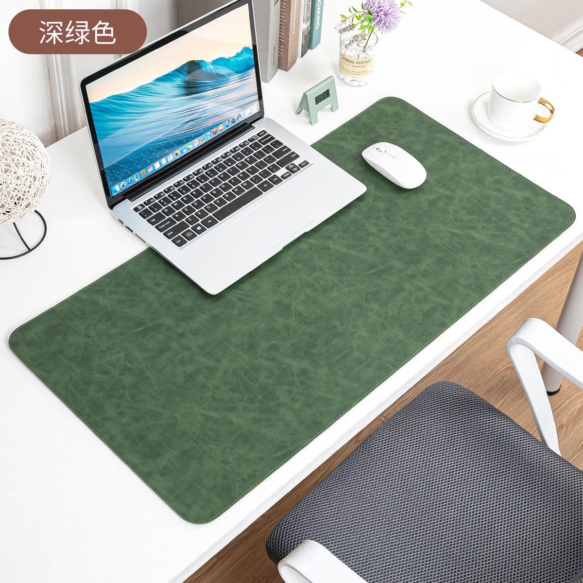 Skin-feeling Crazy Horse Leather Table Mat Leather Pattern Mouse Pad Custom Oversized Office Computer Mat Leather Learning Desk Mat