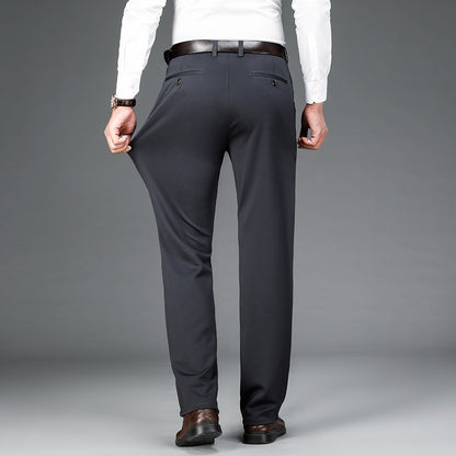 Spring and Summer 2024 New Stretch Men's Casual Pants Middle-aged and Young Men's Four-sided Stretch Men's Pants Thin Men's Straight Long Pants