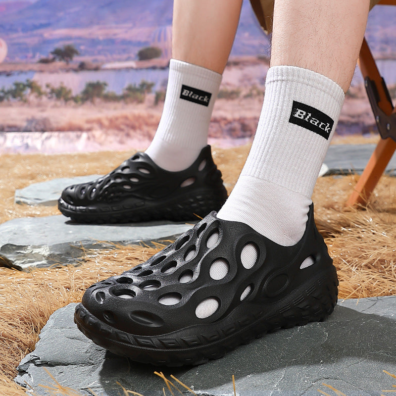 Croc Shoes Men's Summer Outer Wear for Commuting and Driving 2025 New Popular Anti-Slip Summer Eva Sandals That Feel Like Stepping on Shit