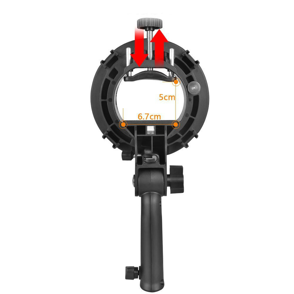 Factory Direct Sales Hot Shoe Lamp Holder Round Short Handle S Chuck Flash Light Stand Baorong Exquisite Mouth Base S Bracket