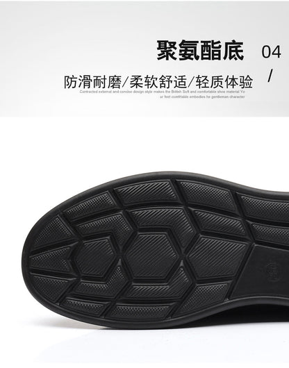 Summer Men's Shoes for Middle-Aged and Elderly People, Genuine Leather Breathable Men's Sandals, Leather Shoes, Soft Soles, Hollow Casual Shoes, Clogs