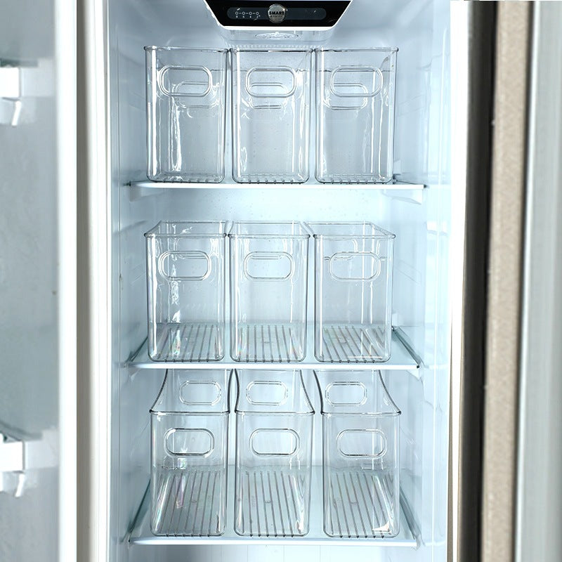 Multi-size Transparent Refrigerator Storage Box Snacks and Sundries Storage Box Cosmetic Finishing Multifunctional Transparent Superposable