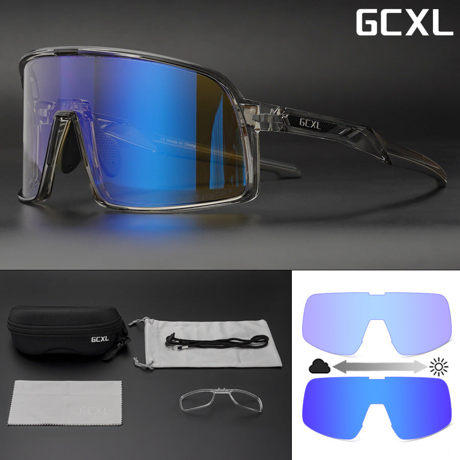 New GCXL color-changing riding glasses road bike outdoor sports glasses night riding protective glasses