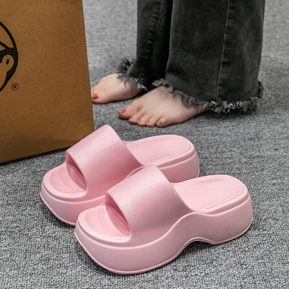 Eva Thick-Soled Slippers for Women to Feel Like Stepping on Shit, Indoor and Home Summer Deodorant Soft-Soled Outer Wear Heightening Beach and Seaside Slippers