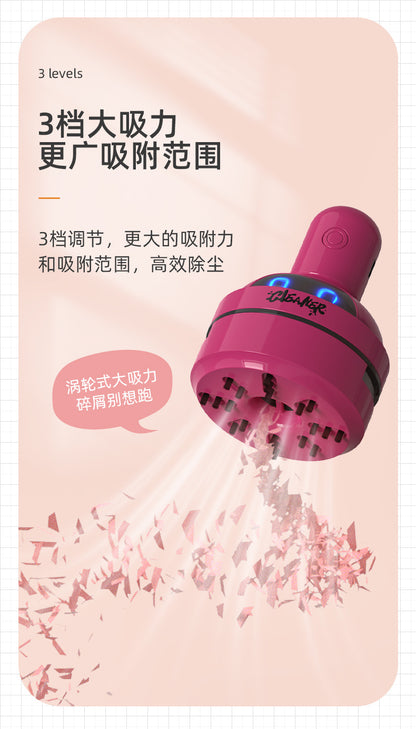 Cross-Border Desktop Vacuum Cleaner Student Mini Handheld Electric Suction Eraser Shavings Children's Cleaning Pencil Shavings Large Suction