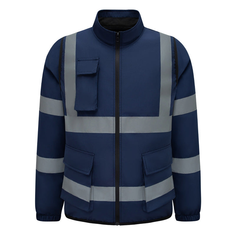 New Cooling Air-Conditioning Clothing, Reflective Long-Sleeved Work Clothes with Three Fans, Labor Protection Clothing, Outdoor Sun Protection Duty Clothing