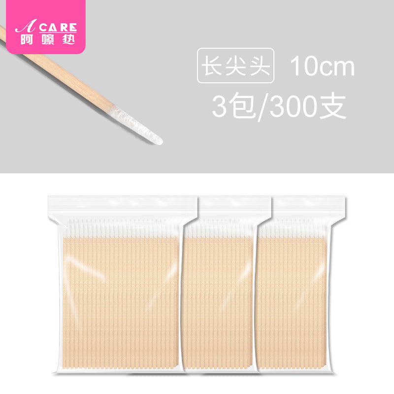 Free Shipping/Cotton Swabs/Tattoo Embroidery A1P20 - Pointed Single/Double-Ended Cotton Sticks for Makeup Removal, Wooden Sticks for Teeth
