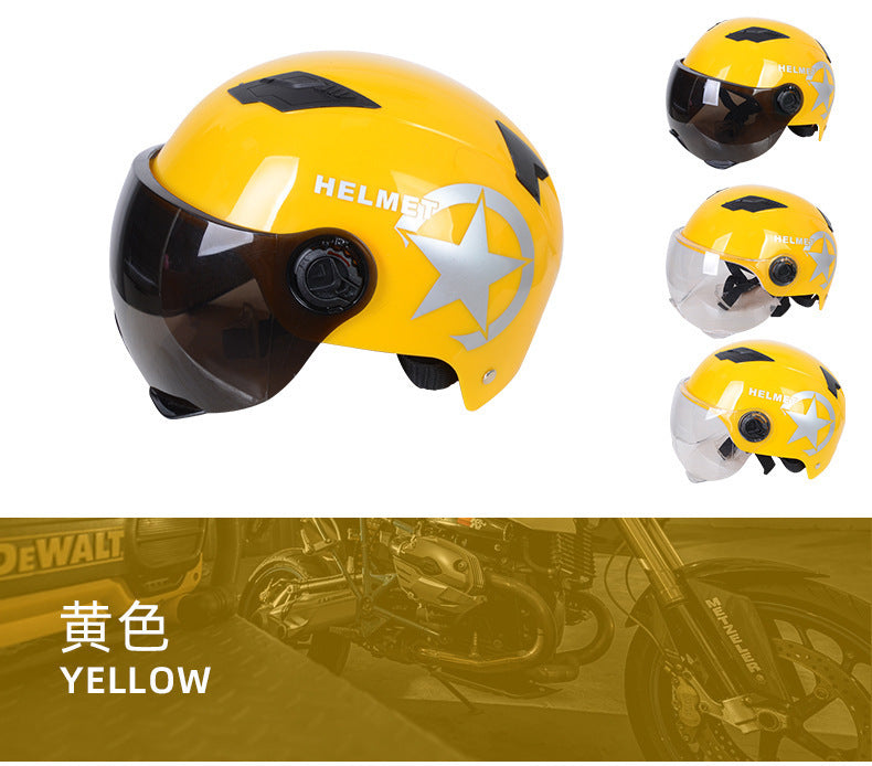 Harley Helmets Printing Advertising Helmets Four Seasons Sunscreen Helmets Thickened Men's and Women's Half Helmets Motorcycle Electric Vehicle Helmets