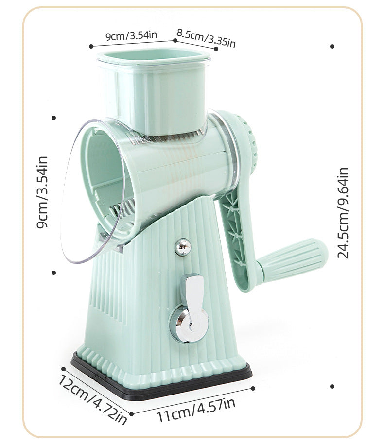 Multifunctional Vegetable Cutting Artifact Home Kitchen Hand-Cranked Drum Potato Grating Machine Convenient Slicing and Grating Meat Cutter