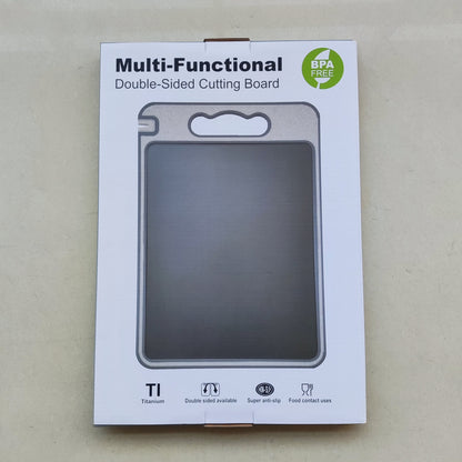 New in stock Amazon Explosions 3D Pattern Stainless Steel Cutting Board Titanium Cutting Board 304 Double-sided Cutting Board