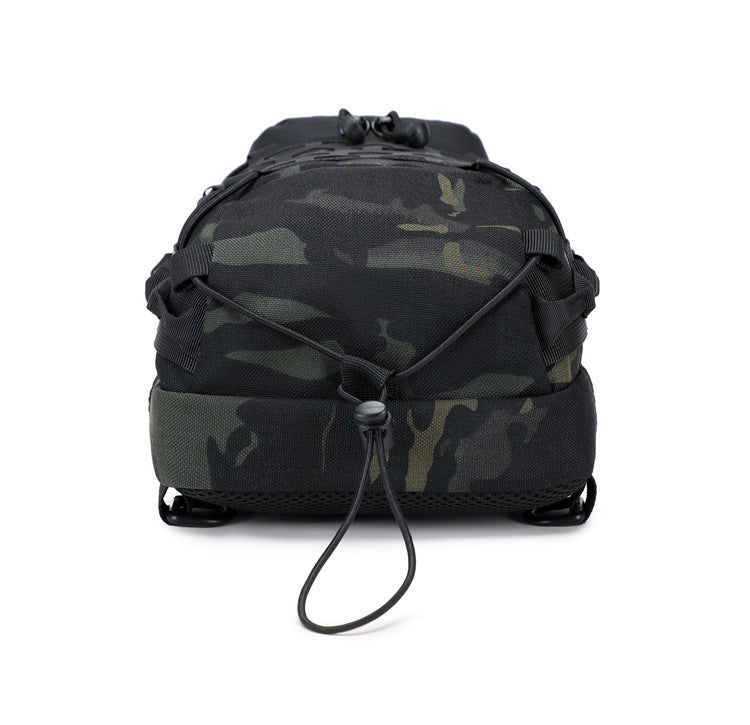 Men's Tactical Chest Bag, Crossbody Bag, Functional Outdoor Travel Lightweight Camouflage Shoulder Bag, Multi-Functional Lure Backpack