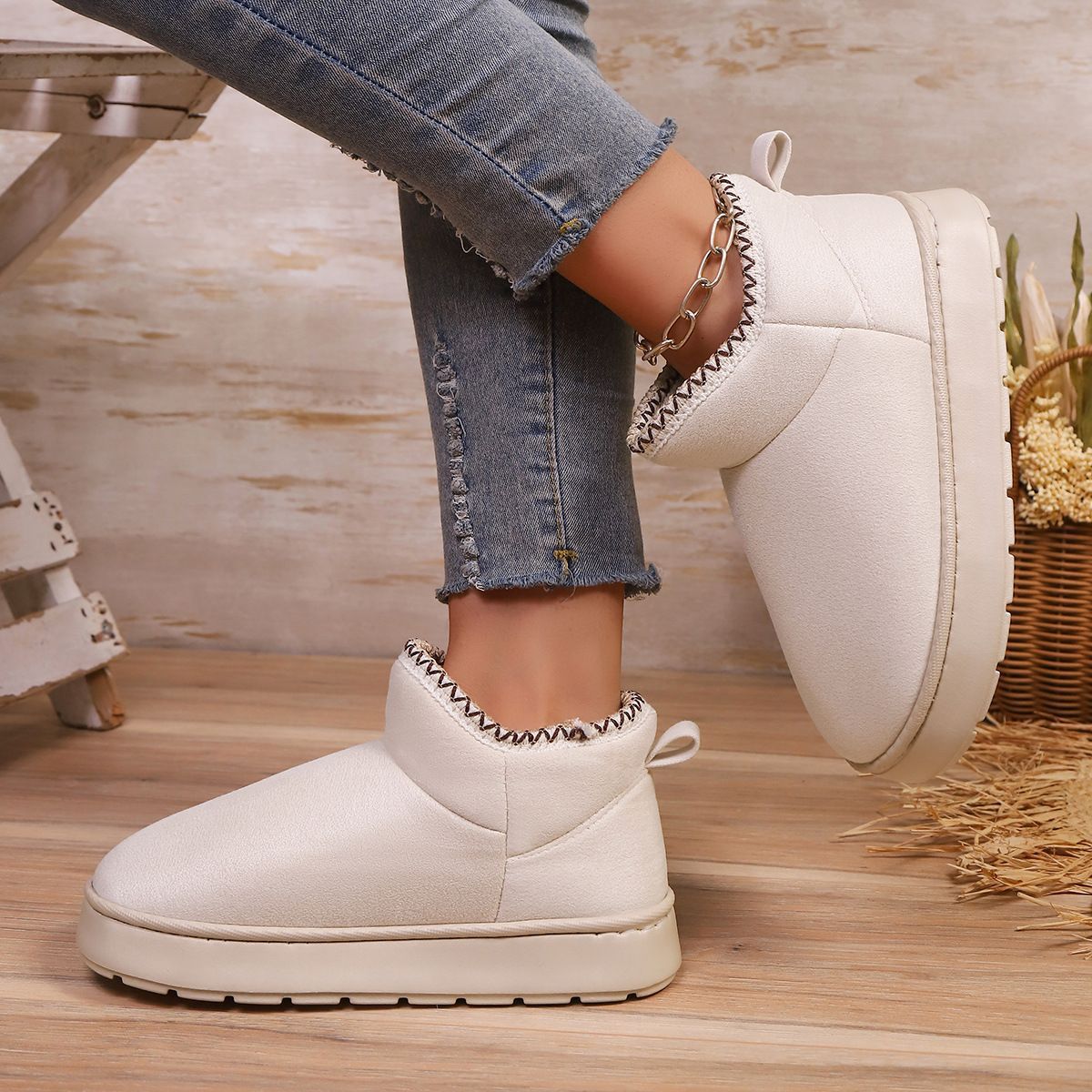 Women's Cotton Shoes, Warm and Velvet, Non-Slip Eva Thick Sole Outer Wear, Home Wear, Men's Cross-Border Popular Women's Manufacturers