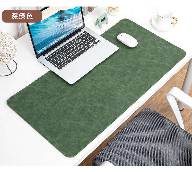 Skin-feeling Crazy Horse Leather Table Mat Leather Pattern Mouse Pad Custom Oversized Office Computer Mat Leather Learning Desk Mat