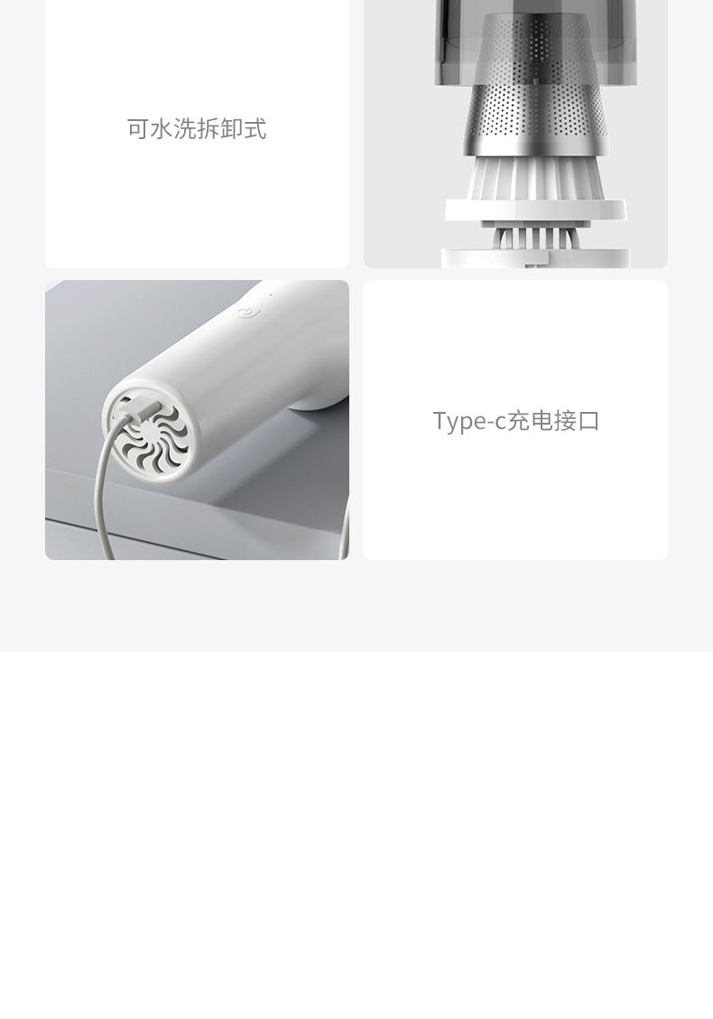 Car Vacuum Cleaner, Portable Air Blowing and Vacuuming, Dual-Use for Car and Home, Wireless Charging, Handheld, High Suction Power
