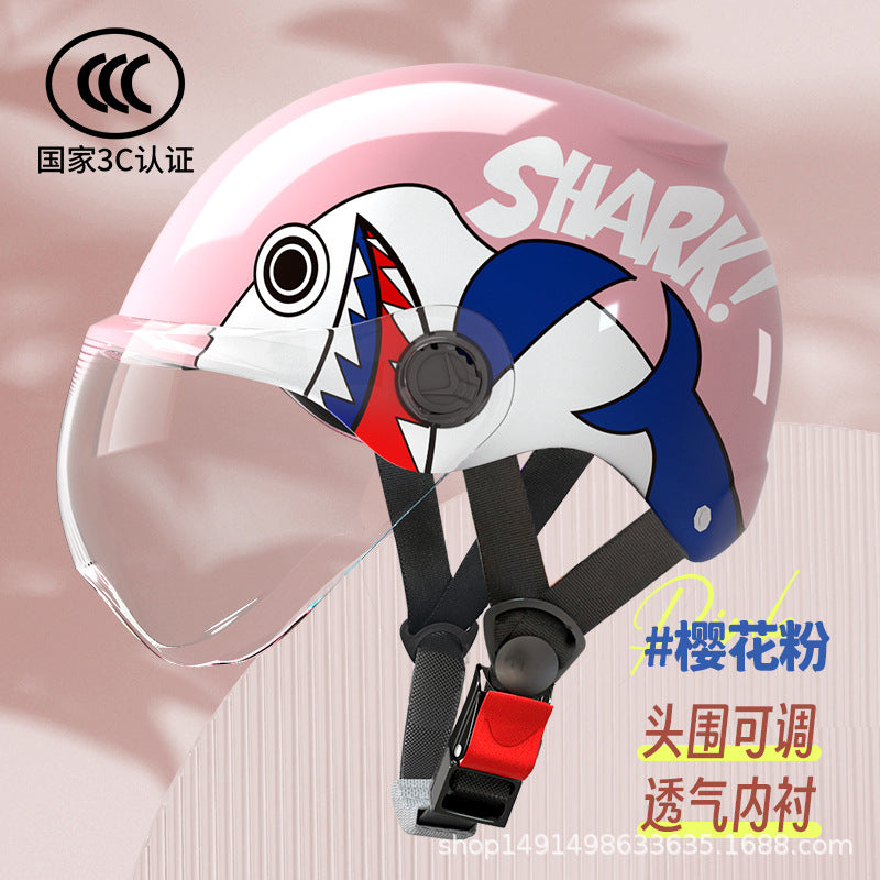 New National Standard 3c certified children's helmet boy baby girl electric car Children's helmet Four Seasons Universal half helmet