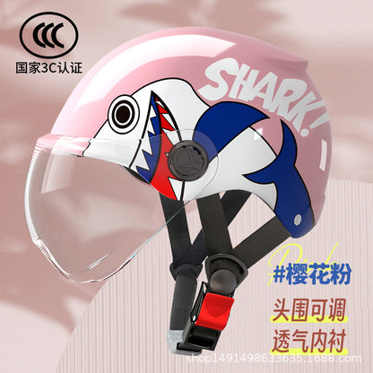 New National Standard 3c certified children's helmet boy baby girl electric car Children's helmet Four Seasons Universal half helmet