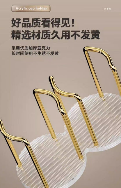 Acrylic Paper Cup Holder Disposable Cup Picker Straw Cup Desktop Storage Rack Household Coffee Tea Cup Rack