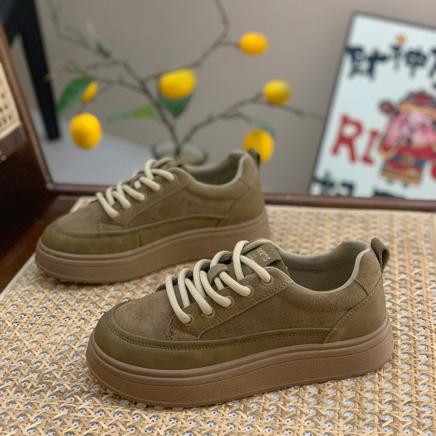Genuine Leather Retro Sneakers for Women 2025 Spring & Fall New Niche High-Bottom Soft-Soled White Shoes Flats-Soled Sports and Casual Shoes