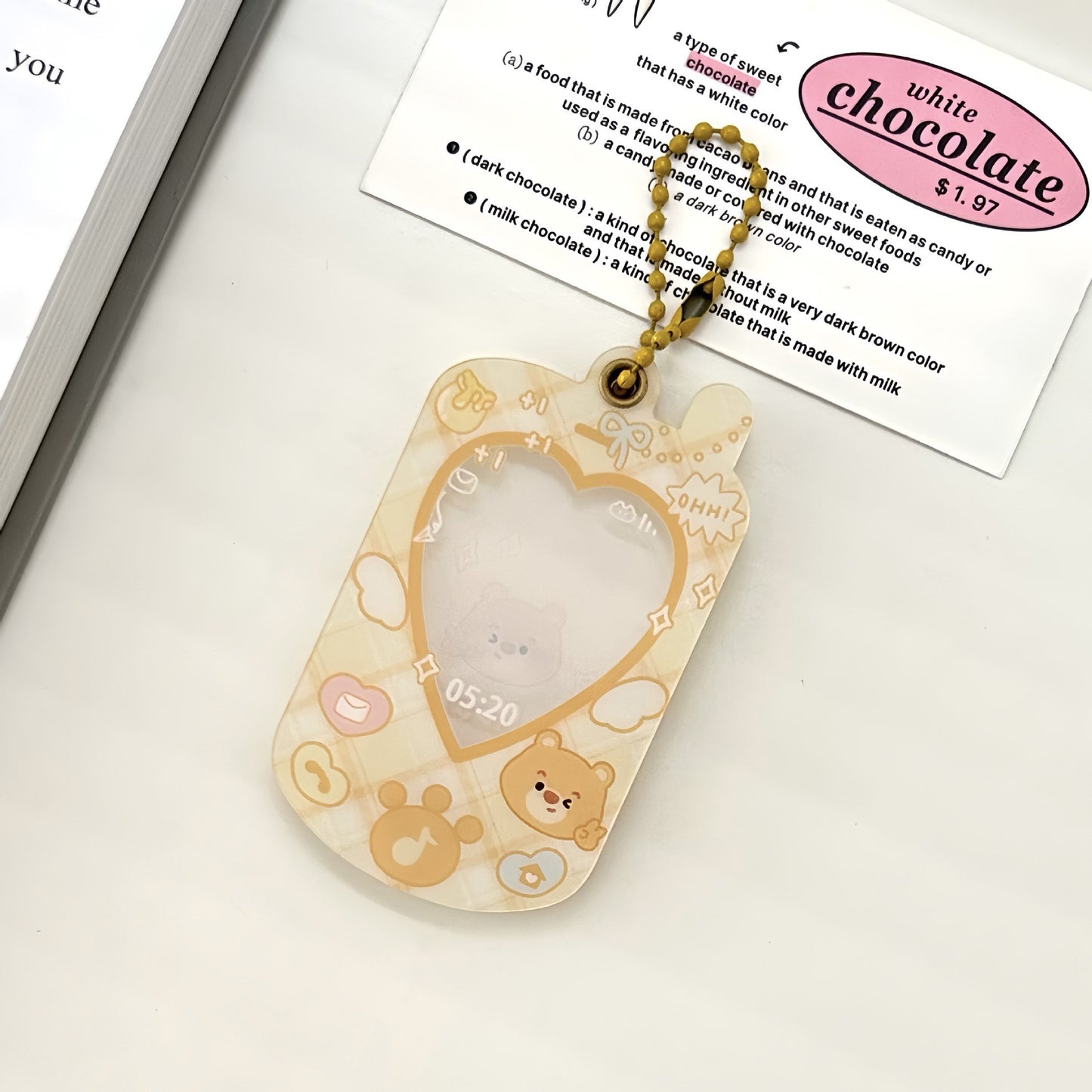 Original cute mobile phone puppy 1 inch ID photo magnetic card set card brick goo card goo plate acrylic hard card set