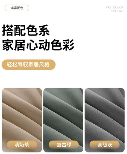 Full Blackout Hook-Type Curtains Finished Rental Room Bedroom Balcony Sunshade Simple Bay Window 2025 New Curtain Cloth